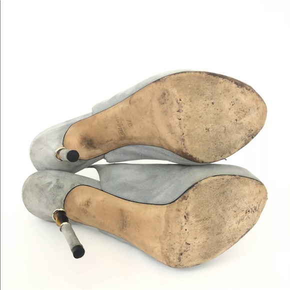 Sexy GUCCI Bamboo Heel Suede Sling Back♥️♥️♥️ - Picture 9 of 11